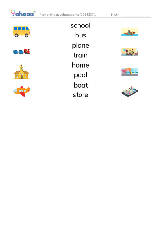 Match both sides worksheet for he runs