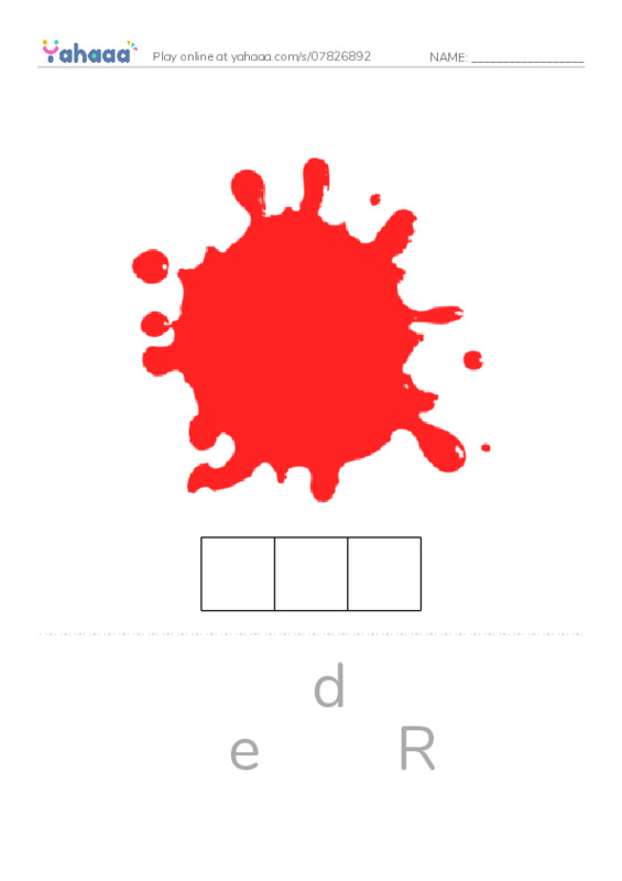 Letter scramble puzzle worksheet for Colore