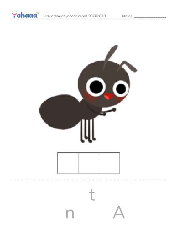 Letter scramble puzzle worksheet for Letters