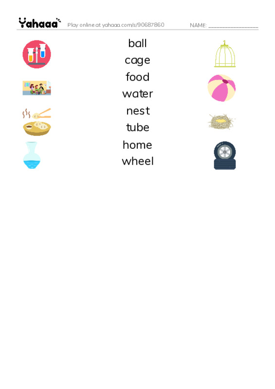 Match both sides worksheet for ham