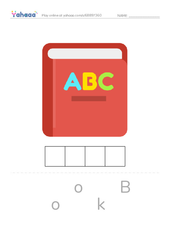 Letter scramble puzzle worksheet for Classroom items