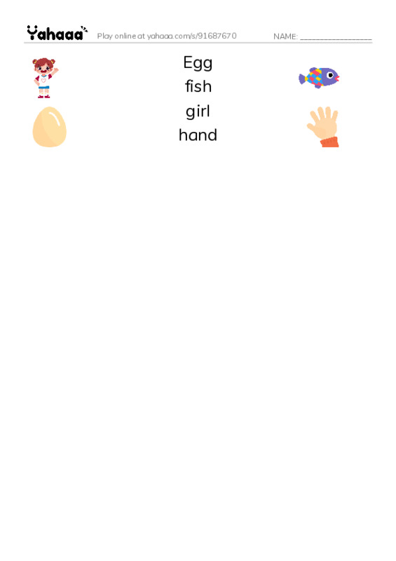 Match both sides worksheet for Letters