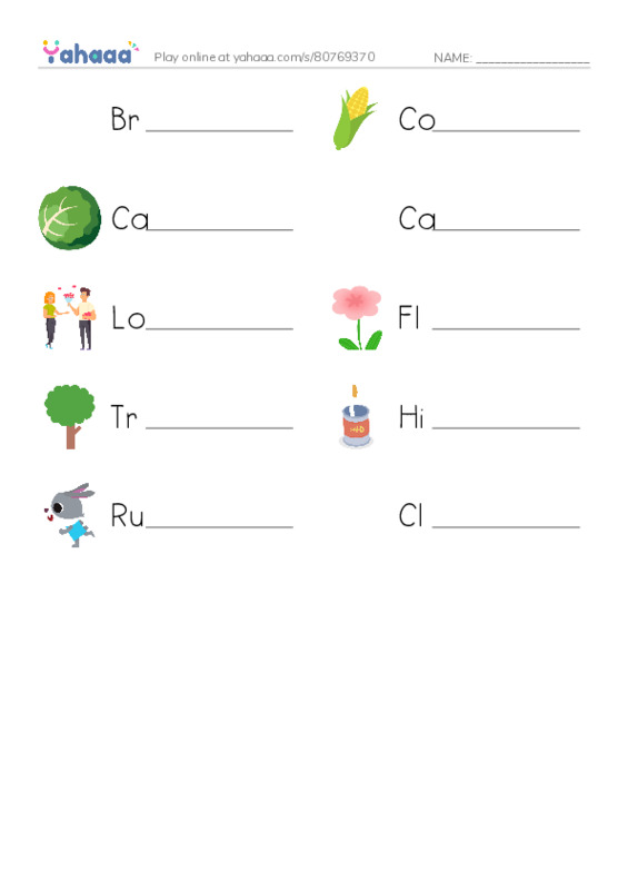 Write the word rows worksheet for pink