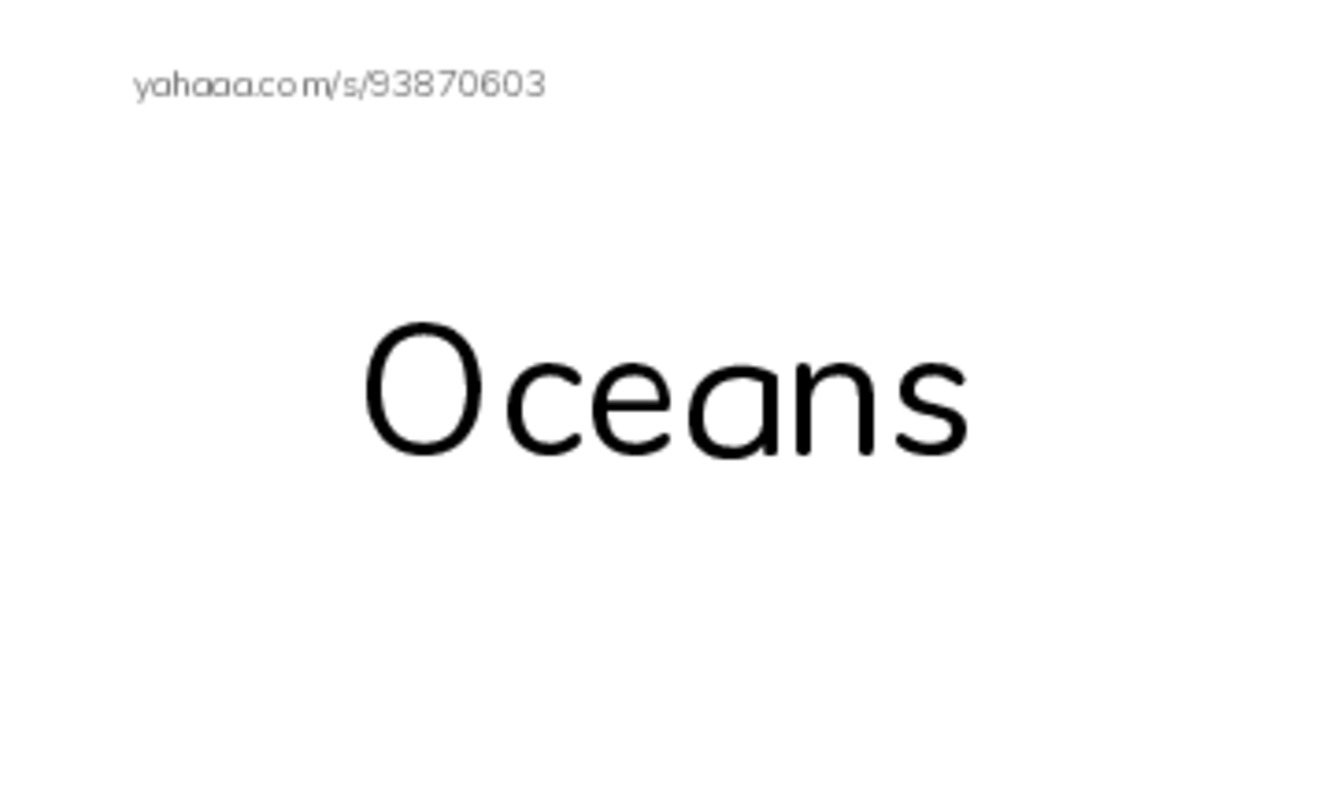 Index cards, words only worksheet for Oceans, Rivers, and Ponds;
Ocean and 5 more