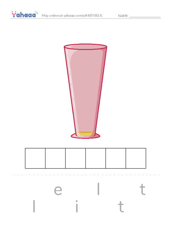 Letter scramble puzzle worksheet for Little