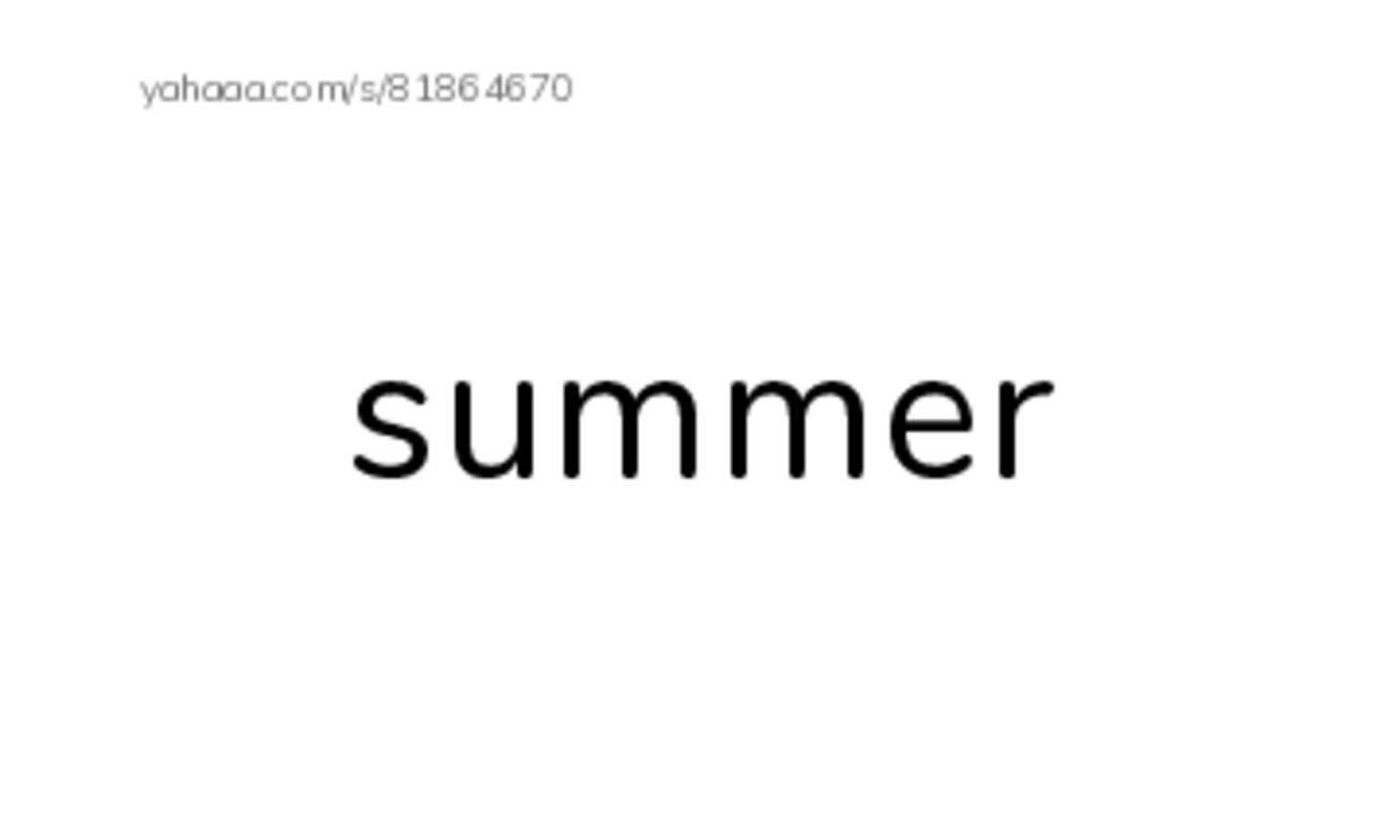 Index cards, words only worksheet for Summer