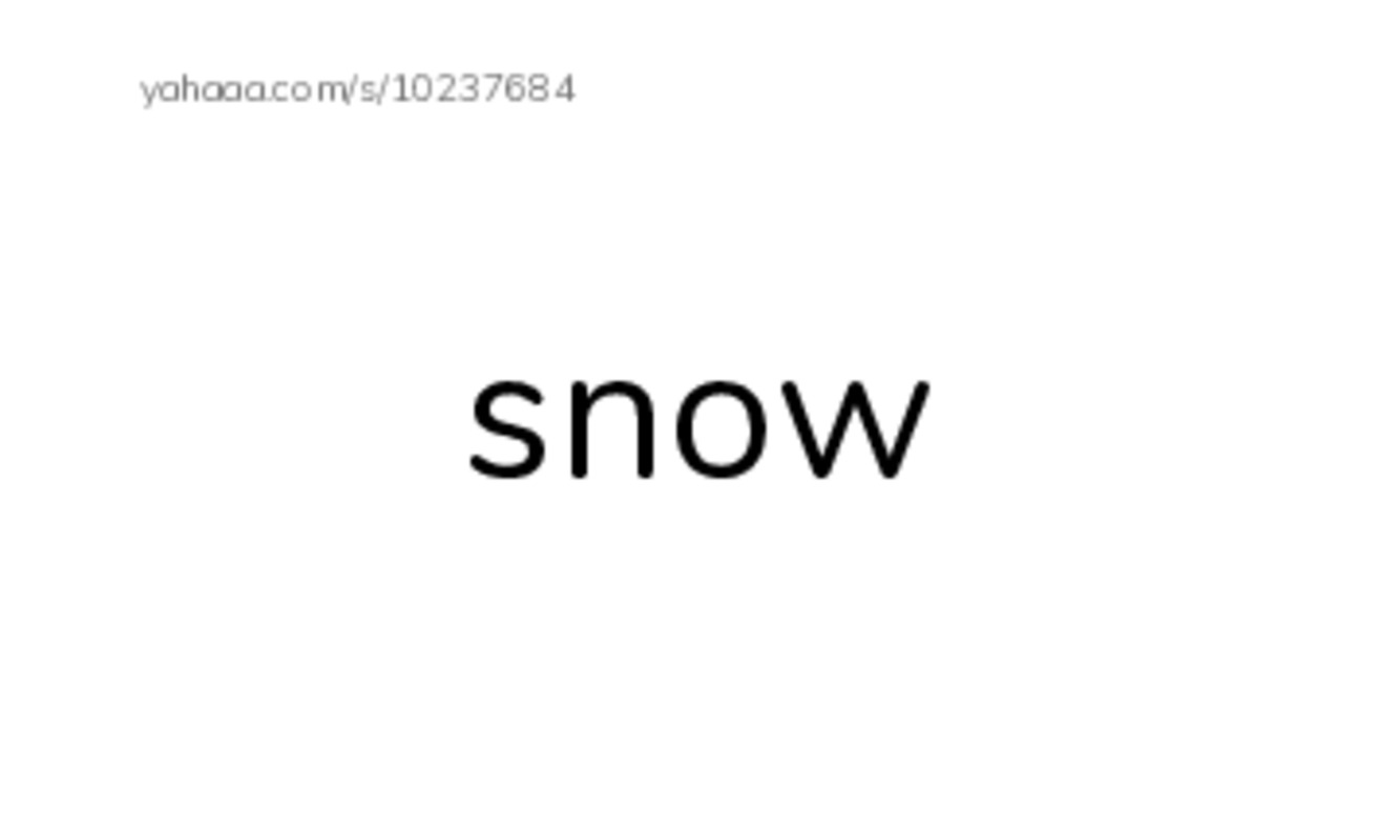 Index cards, words only worksheet for Winter