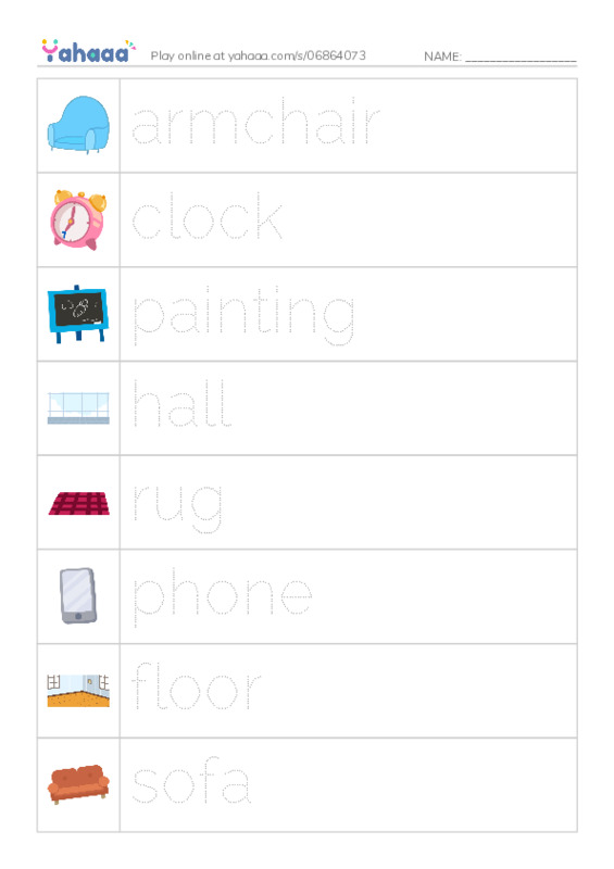 Picture and word rows worksheet for power up 1 unit 8 vocab 2