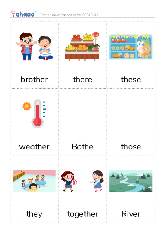 Picture flashcards worksheet for 