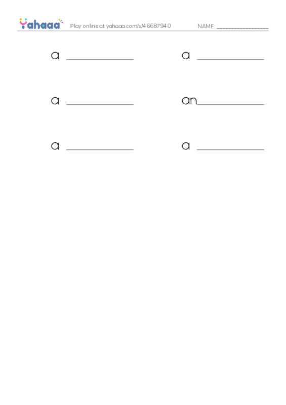 Write the word rows worksheet for school things
