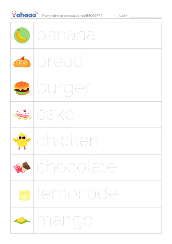 Picture and word rows worksheet for power up 1 unit 4 vocab 1