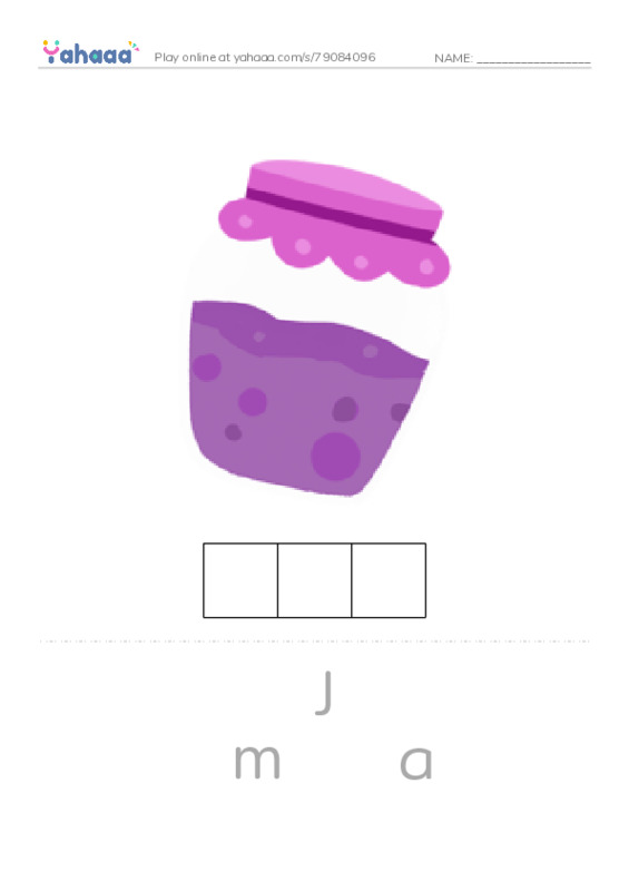Letter scramble puzzle worksheet for Jolly Phonic