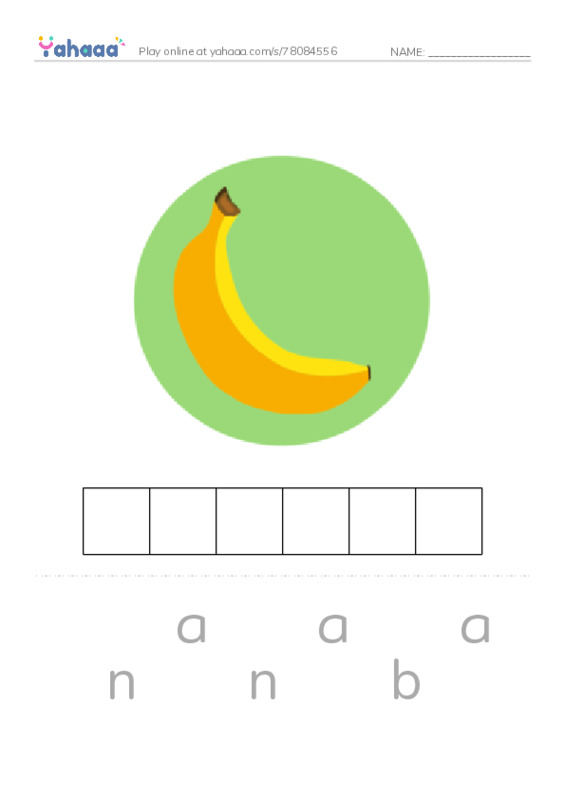 Letter scramble puzzle worksheet for fruite