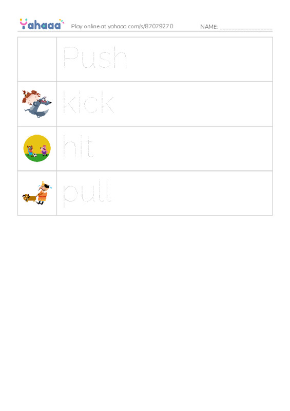 Picture and word rows worksheet for Nice, not nice