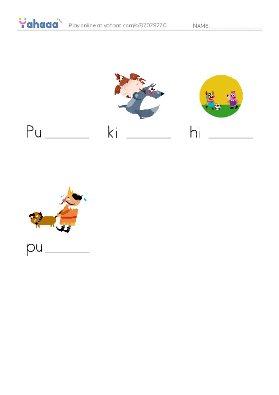Finish the word worksheet for Nice, not nice