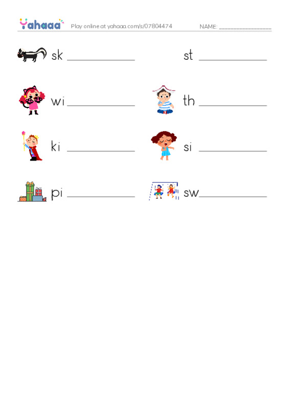 Write the word rows worksheet for L6