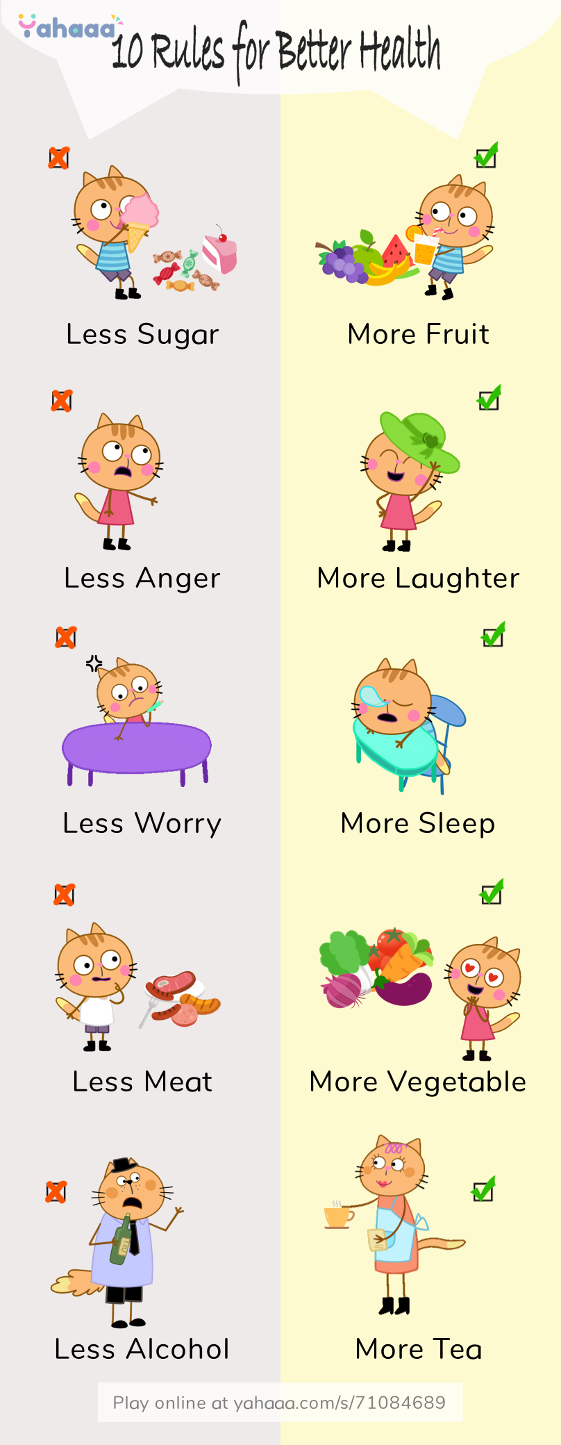 Tips for Better Health worksheet preview